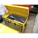 Clarke contractor yellow toolbox with key
