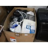 Crate of loose kitchenware and other home appliances