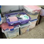 5 crates of various fabric