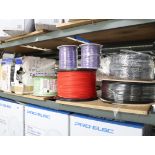 Half shelf of various electric cable and ethernet cable