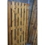 Wooden slatted garden gate, 90cm(w) x 175cm(h)