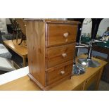 (2022) Pine 3 drawer bedside cabinet