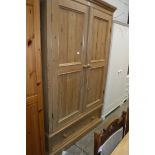 (2115) Pine 2 door wardrobe with drawer under