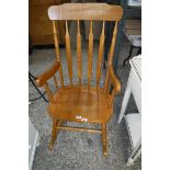 (2052) Pine rocking chair