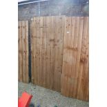 (1101) Wooden feather edge garden gate, 90cm(w) x 180cm(h)