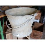 Twin handle galvanized pail