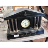 Slate cased mantle clock