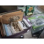 2 trays of picture post cards and other ephemera