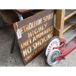 Reproduction 'No smoking, flammable' sign