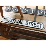 Reproduction cast iron 'Industrial Street' sign