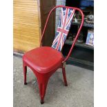 Modern industrial Union Jack chair