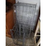 Hanging galvanized basket with a further galvanized crate