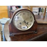 Oak cased mantle clock