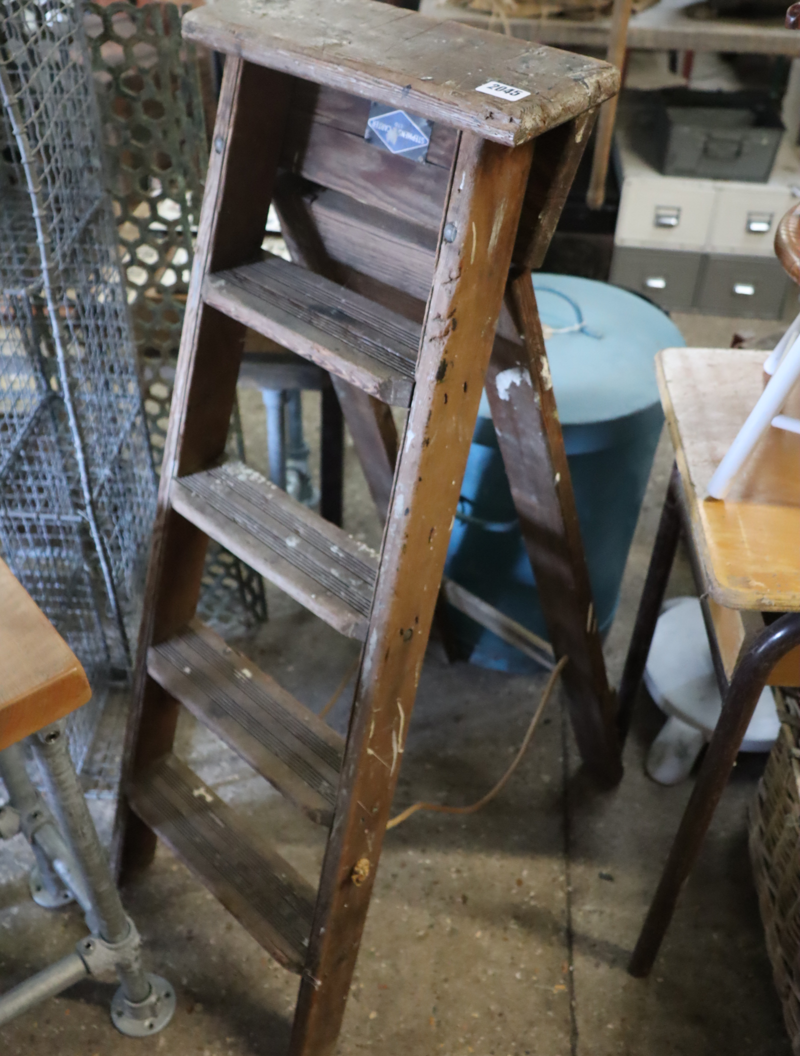 Folding wooden decorators ladder by Stevens & Carter Ltd.