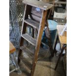 Folding wooden decorators ladder by Stevens & Carter Ltd.