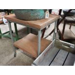 Industrial style 2 tier serving trolley