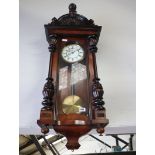 Mahogany cased wall clock