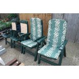 4 plastic folding garden chairs