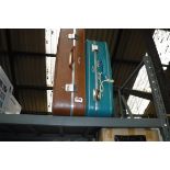 (2293) 2 vintage luggage cases