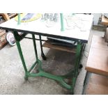 Ewbank sewing table with tilting enamelled surface