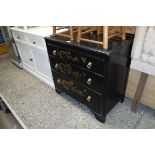 Black chest of 3 drawers