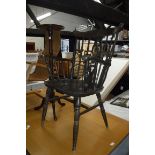 Oak stick back carver chair