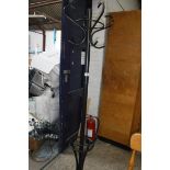 Black metal hat and coat stand
