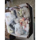 Box of various sewing equipment