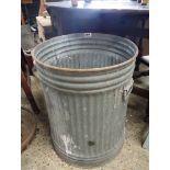 Twin handled metal waste bin