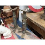 Pair of metal axle stands