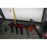 4 electric hedge trimmers with electric chainsaw and electric strimmer