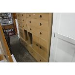 Pair of bedroom chests of 5 drawers with 2 door storage