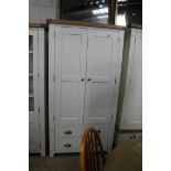 White 2 door larder unit with 4 drawers under