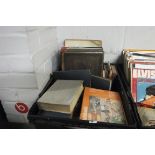 Crate of various themed books