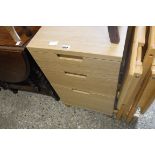 Modern light wood 3 drawer filing cabinet