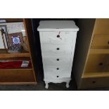White chest of 5 drawers