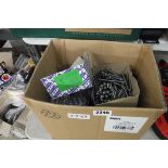 Box containing approx. 9 boxes of 12x3 steel slotted round head wood screws