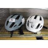 Pair of 3 town adult bike helmets