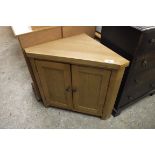 (5) Oak 2 door corner unit cupboard
