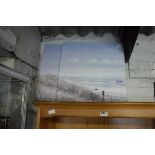 Pair of seaside canvas prints