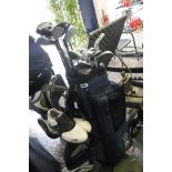 Interlinks golf bag containing Donnay golf clubs, etc.