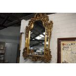 Ornate gilt framed mirror