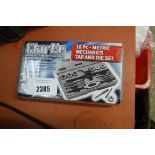 Sealed Clarke 16 piece metric mechanics tap and die set