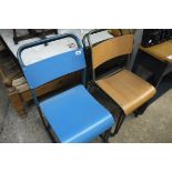 (2269) 4 metal industrial style chairs