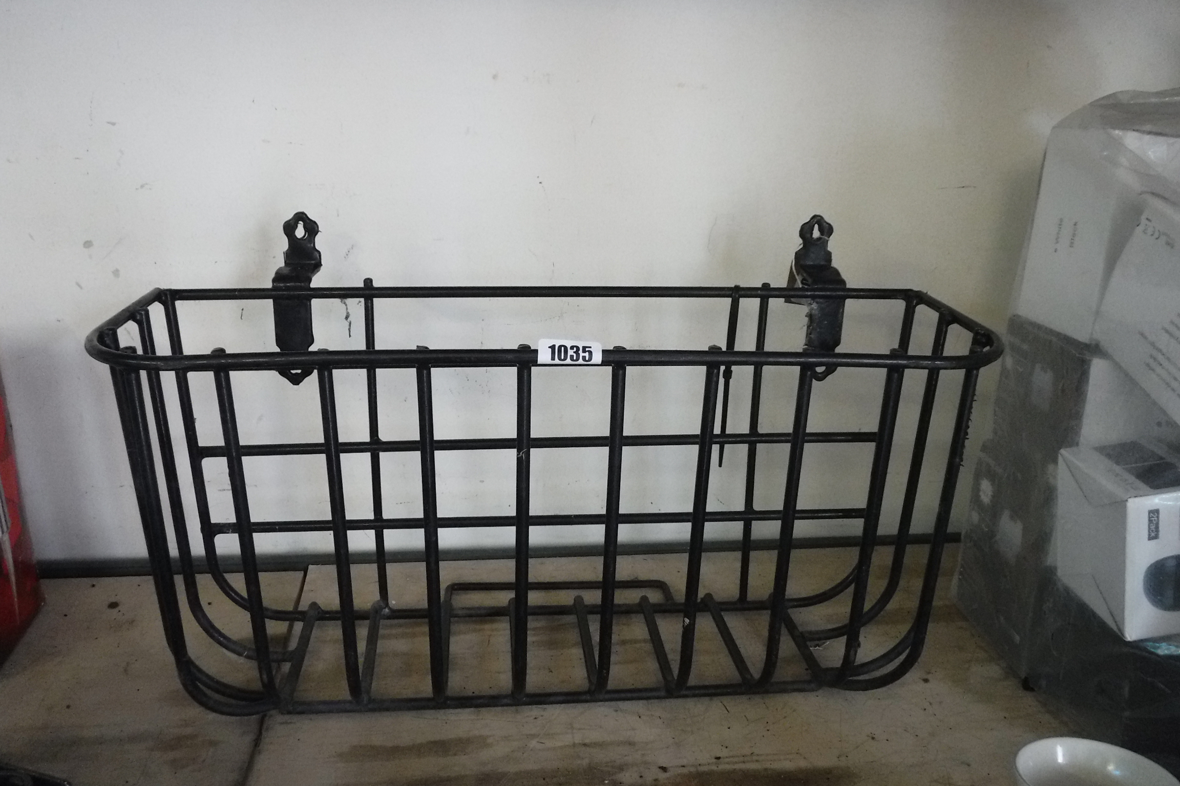 (2008) Black wrought iron wall trough