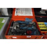 Bosch electric jig saw with Bosch cordless twin drill set and cased set of screws