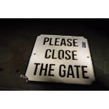 (2069) Cast, 'Please close the gate' sign