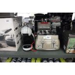 Quantity of mixed electrical kitchen items incl. 3 coffee machines, toaster and hot water boiler