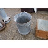 (2218) Galvanized garden bin