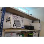 Pro Elec LED work light with large V-Tac LED flood light and black plastic weatherproof box